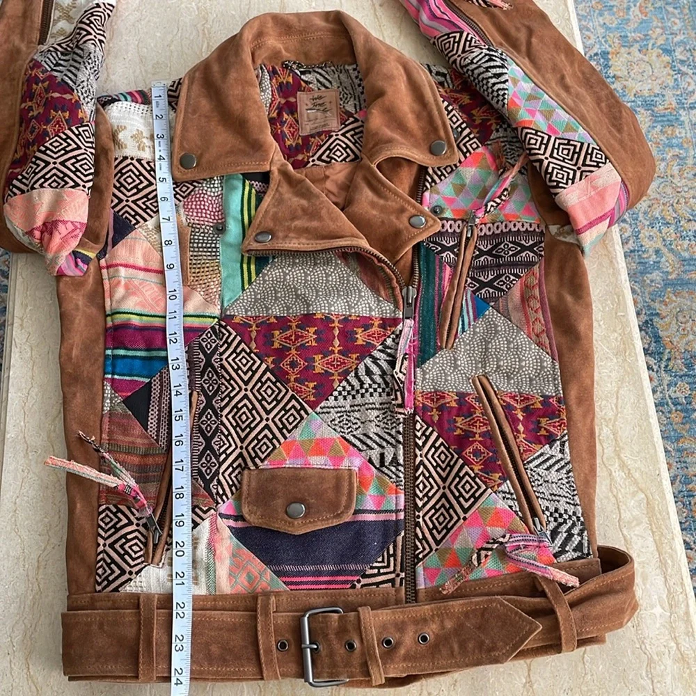 NWOT We The Free Vintage Style Cow Leather Jacket. S. Rare! $950 - Picture 9 of 15
